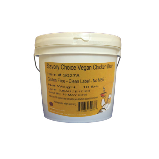 Savory Choice Reduced Sodium Vegan Chicken Base Concentrate Pail 1/10 Lb.