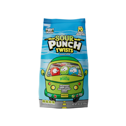 Sour Punch Twists Case/Bag-24.5 oz.-6/Case