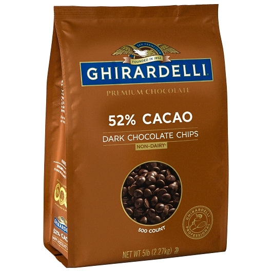 Ghirardelli Nd Dark Chocolatechips 52%-80 oz.-2/Case