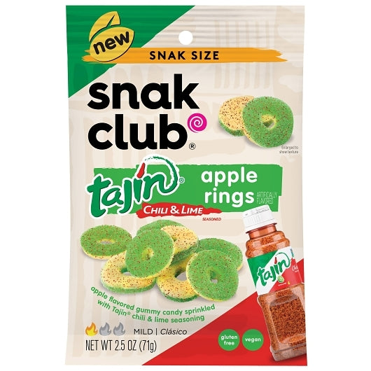Snak Club Tajin Apple Gummy Rings-2.5 oz.-12/Case