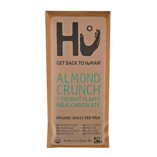 Hu Almond Crunch Coconut Flake Milk Chocolate Bar-2.1 oz.-6/Box-4/Case