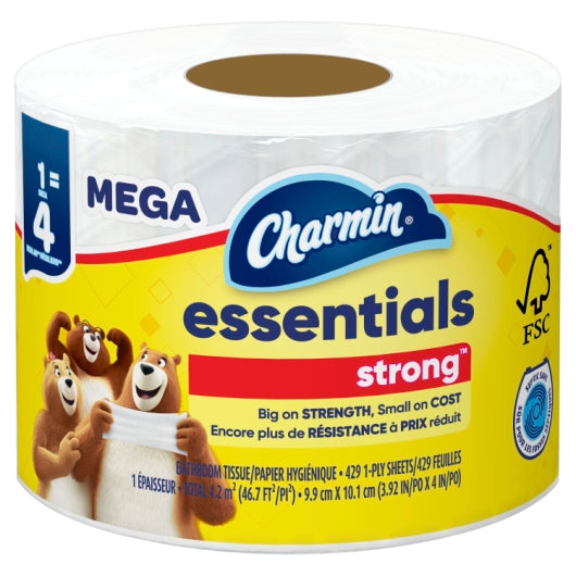 Charmin Essentials Strong Toilet Tissue Dry Unscented-46.7 Square Foot-36/Case