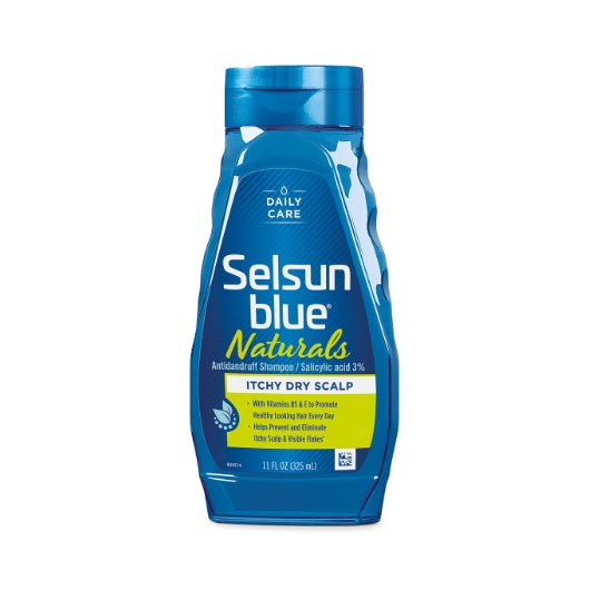 Selsun Blue Naturals Itchy Dry Dandruff Shampoo-11 fl oz.-4/Box-6/Case