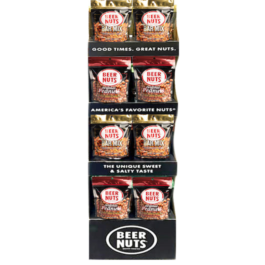 Beer Nuts Original Peanut/Original Bar Mix 8Oz Sup Shipper-32 Count-1/Case