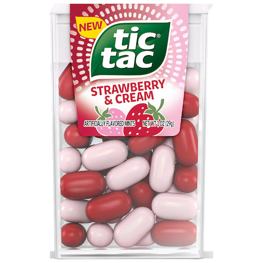 Tic Tac Strawberry & Cream Singles-1 oz.-12/Box-24/Case