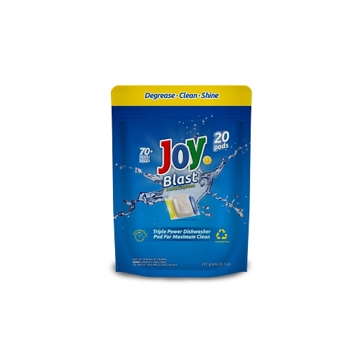 Joy Blast Lemon Fragrance 3 Chamber Dishwasher Pod-20 Pods-20 Count-6/Case