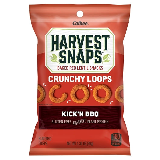 Harvest Snaps Crunchy Loops Kick'n Bbq Caddy-1.35 oz.-8/Case
