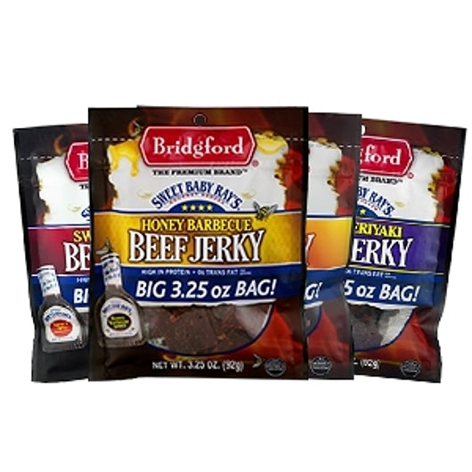 Bridgford Sbr Beef Jerky Tower Shipper Display- Each Of Original And Sweet & Spicy-24 Count-1/Case