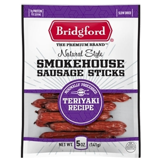 Bridgford Teriyaki Smokehouse Sausage Sticks-5 oz.-8/Case