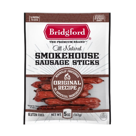 Bridgford Original Natural Style Smokehouse Sausage Sticks-5 oz.-8/Case