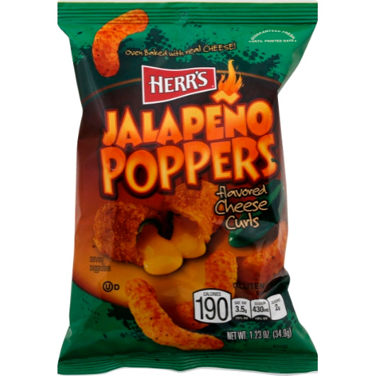 Herr's Jalapeno Cheese Curls-1.23 oz.-60/Case