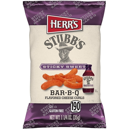 Herr's Stubb's Sticky Sweet Curl-1.25 oz.-60/Case