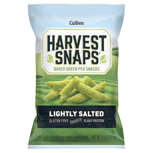 Harvest Snaps Green Pea Snack Crisps Lightly Salted Caddy-2 oz.-8/Case