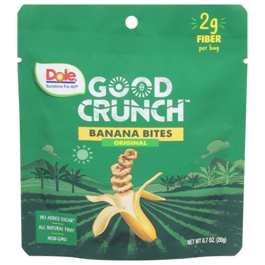 Healthy Snacks Dole Good Crunch Banana Bites Original-0.7 oz.-12/Case