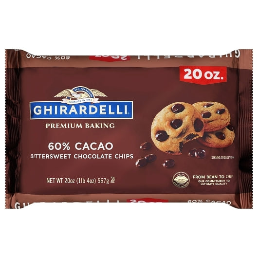 Ghirardelli 60% Cacao Chips-20 oz.-10/Case