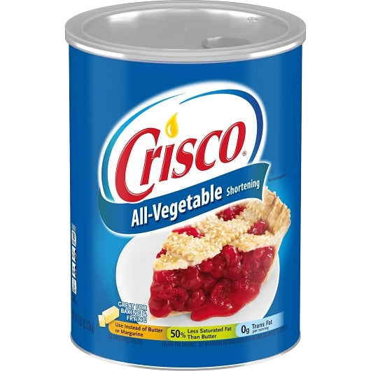 Crisco Regular All-Vegetable Shortening Can-6 lb.-6/Case