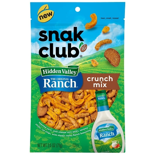 Snak Club Hidden Valley Ranch Crunch Mix 6 Pack-2.5 oz.-6/Case