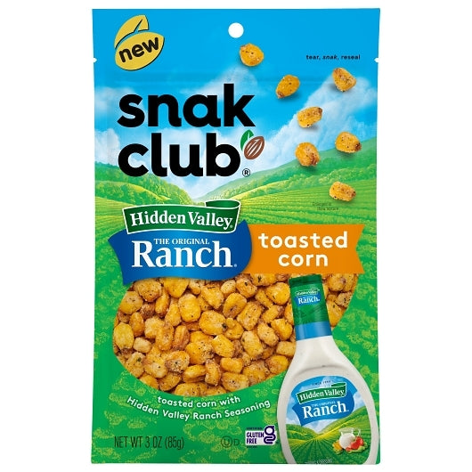 Snak Club Hidden Valley Ranch Toasted Corn-3 oz.-6/Case
