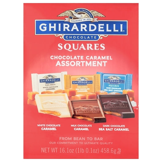 Ghirardelli Chocolate Caramel Squares Assortment-16.1 oz.-6/Case