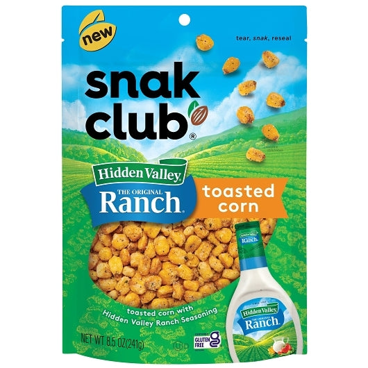 Snak Club Hidden Valley Ranch Toasted Corn-8.5 oz.-6/Case