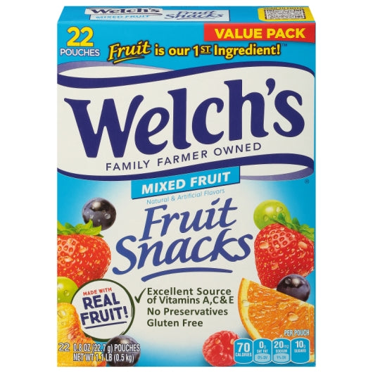 Welch's 0.8 Oz Welch's Fruit Snacks Mixed Fruit 6X22ct-0.8 oz.-22/Box-6/Case
