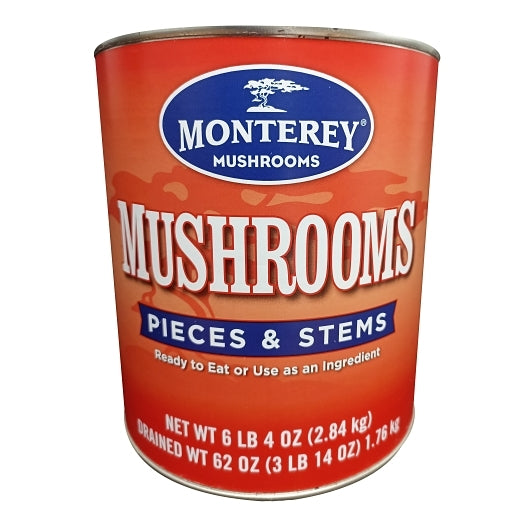 Monterey Mushrooms Pieces And Stems-100 oz.-6/Case
