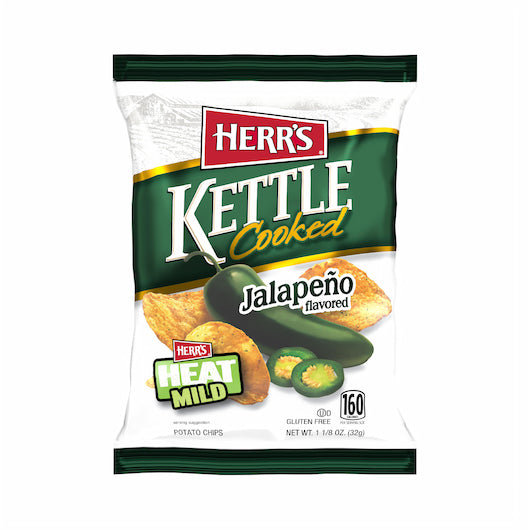 Herr's 1.125 Jalapeno Kettle Chips-1.125 oz.-60/Case