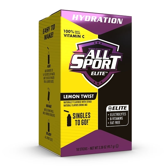 All Sport Elite 12/10Ct Singles To Go Lemon Twist-3.38 oz.-12/Case