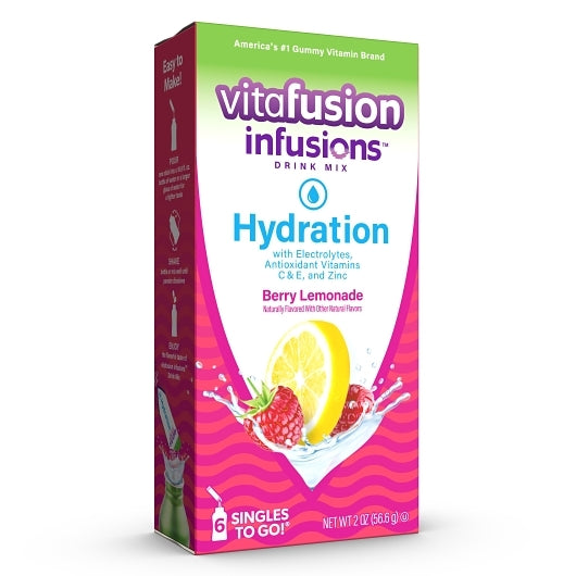 Vitafusion Infusions Hydration 6/6Ct Berry Lemonade Drink Mix-2 oz.-6/Case