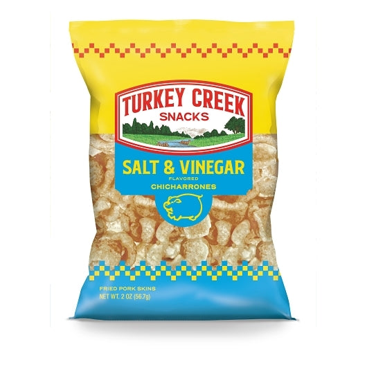 Turkey Creek Salt & Vinegar Pork Skins-2 oz.-12/Case