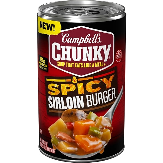 Campbell's Chunky Spicy Sirloin Burger Soup Can-18.8 oz.-12/Case