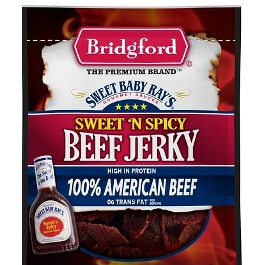 Bridgford Sweet N' Spicy Beef Jerky-1.25 oz.-8/Box-6/Case