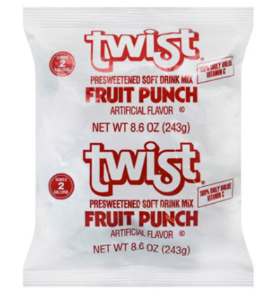 Twist Powdered Drink Mix Fruit Punch 8.6 Oz. 12/8.6 Oz.