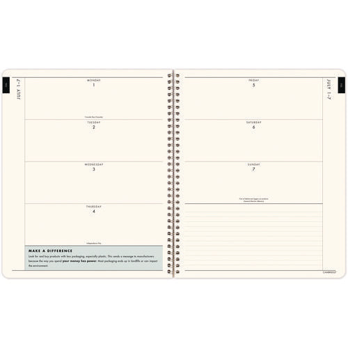 Cambridge Greenpath Academic Year Weekly/monthly Planner Floral Artwork 11"x9.38" Multicolor Cover 12-month: July 2024-june 2025