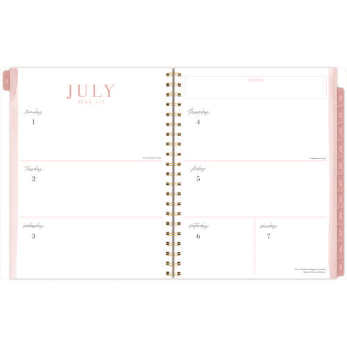 Cambridge Leah Bisch Academic Year Weekly/monthly Planner Floral Artwork 11"x9.25" Multicolor Cover 12-month: July 2024-june 2025