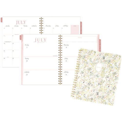 Cambridge Leah Bisch Academic Year Weekly/monthly Planner Floral Artwork 11"x9.25" Multicolor Cover 12-month: July 2024-june 2025