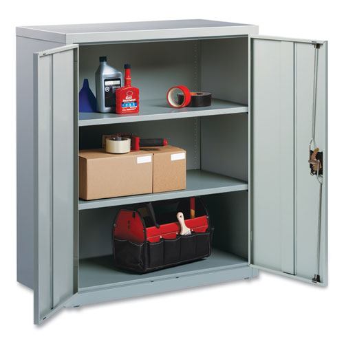 Alera Economy Assembled Storage Cabinets 3 Shelves 36"x18"x42" Light Gray