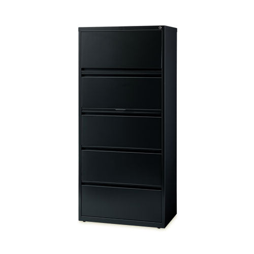 Alera Lateral File Five Legal/letter/a4-size File Drawers 30"x18.62"x67.62" Black