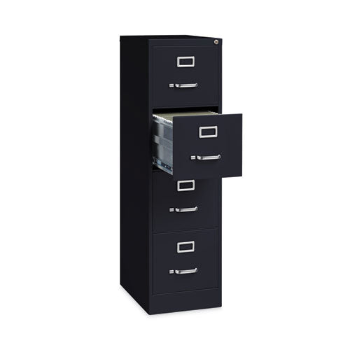 Alera Four-drawer Economy Vertical File Letter-size File Drawers 15"x22"x52" Black