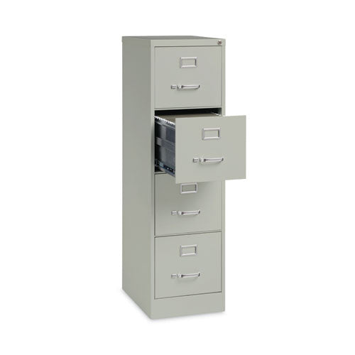 Alera Four-drawer Economy Vertical File Letter-size File Drawers 15"x22"x52" Light Gray