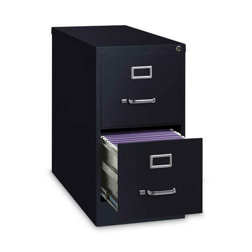 Alera Two-drawer Economy Vertical File Letter-size File Drawers 15"x26.5"x28.37" Black