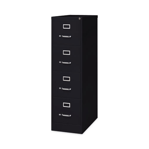 Alera Four-drawer Economy Vertical File Letter-size File Drawers 15"x26.5"x52" Black