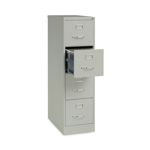 Alera Four-drawer Economy Vertical File Letter-size File Drawers 15"x26.5"x52" Light Gray