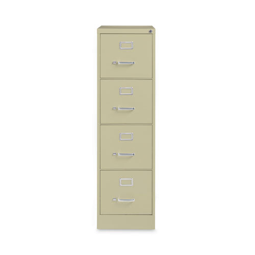 Alera Four-drawer Economy Vertical File Letter-size File Drawers 15"x26.5"x52" Putty