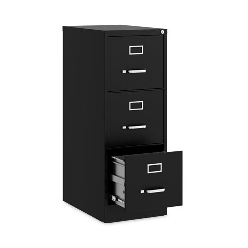 Alera Three-drawer Economy Vertical File Letter-size File Drawers 15"x22"x40.19" Black