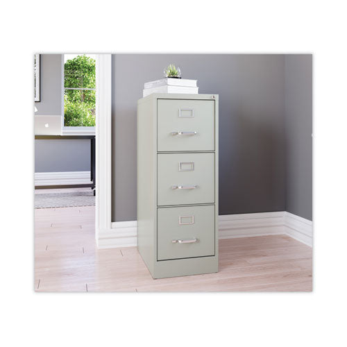 Alera Three-drawer Economy Vertical File Letter-size File Drawers 15"x22"x40.19" Light Gray