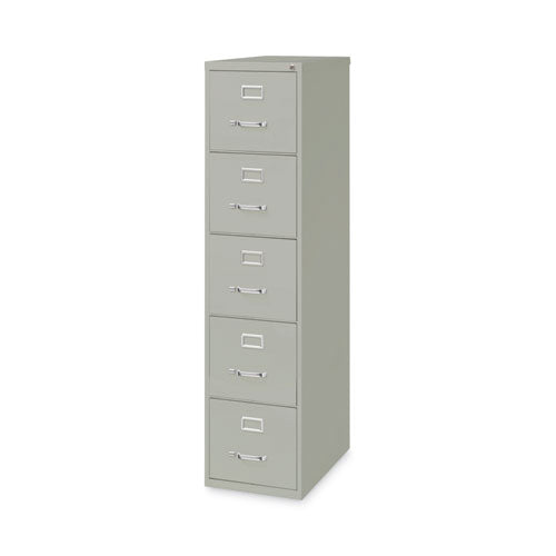 Alera Five-drawer Economy Vertical File Letter-size File Drawers 15"x26.5"x61.37" Light Gray