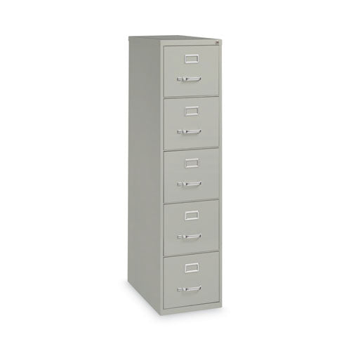 Alera Five-drawer Economy Vertical File Letter-size File Drawers 15"x26.5"x61.37" Light Gray