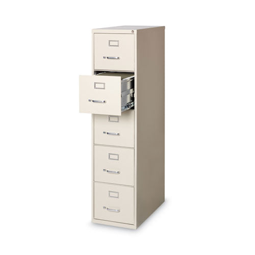 Alera Five-drawer Economy Vertical File Letter-size File Drawers 15"x26.5"x61.37" Putty