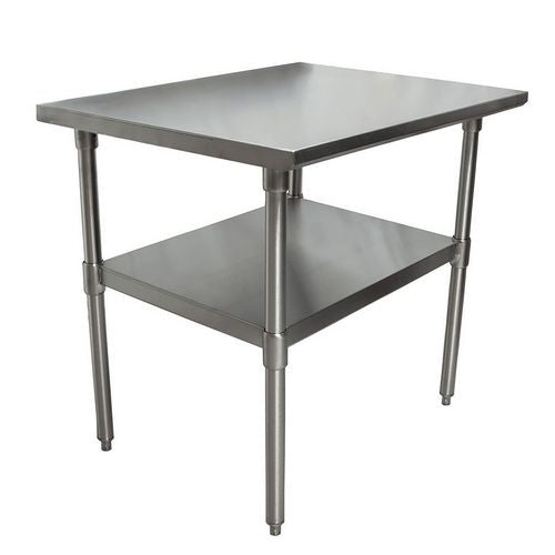 BK Resources Stainless Steel Flat Top Work Tables 36wx30dx36h Silver 2/pallet